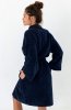 Sensis Navy Blue szlafrok damski tył